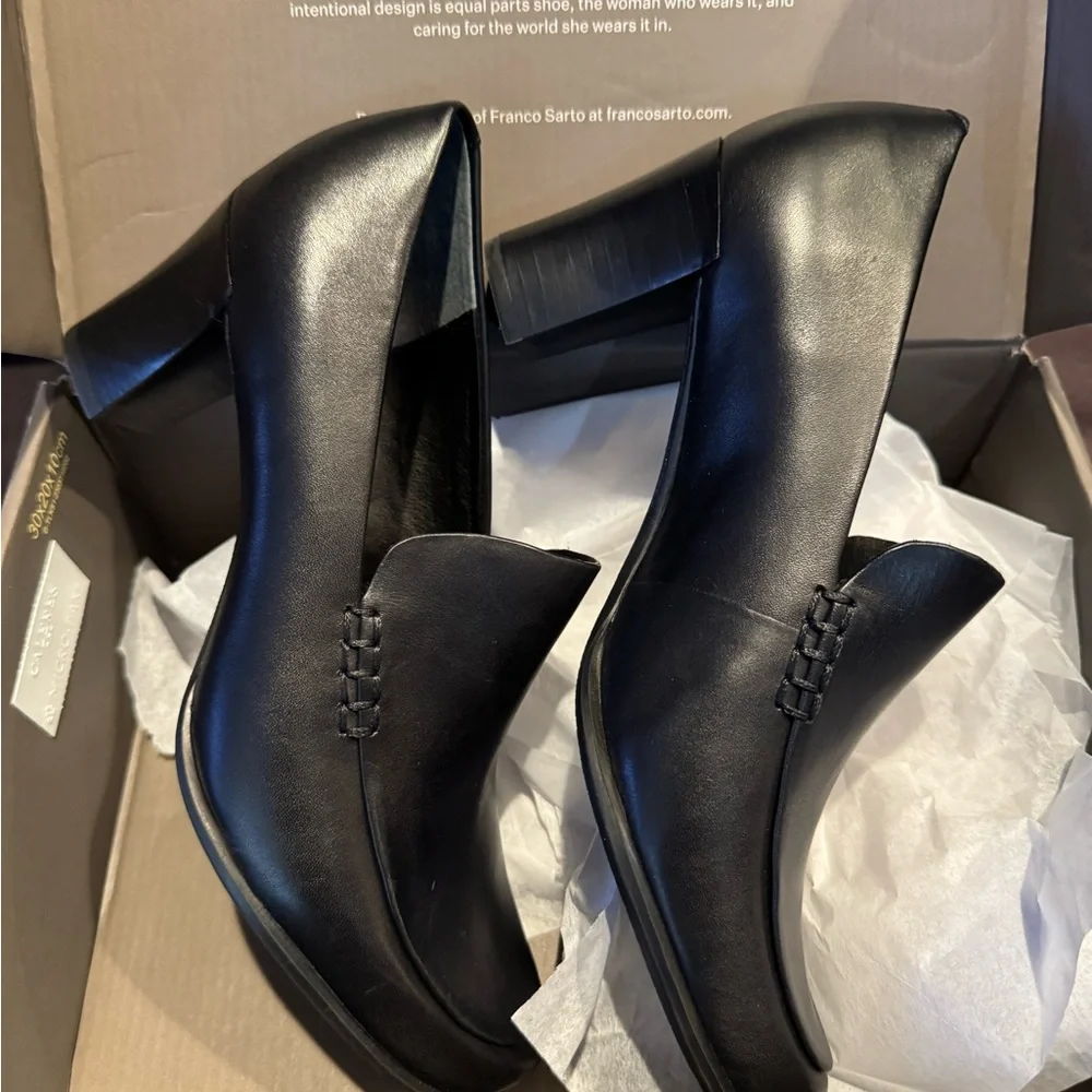 NWT Franco Sarto Black Leather Pumps size 7.5W - Picture 7 of 9
